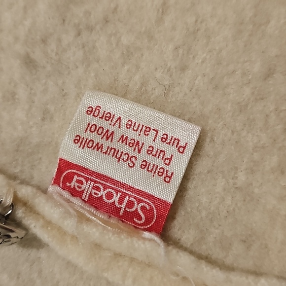 STUNNING VINTAGE GIESSWEN Women's Cream Quilted Wool Crop Jacket - Picture 5 of 7